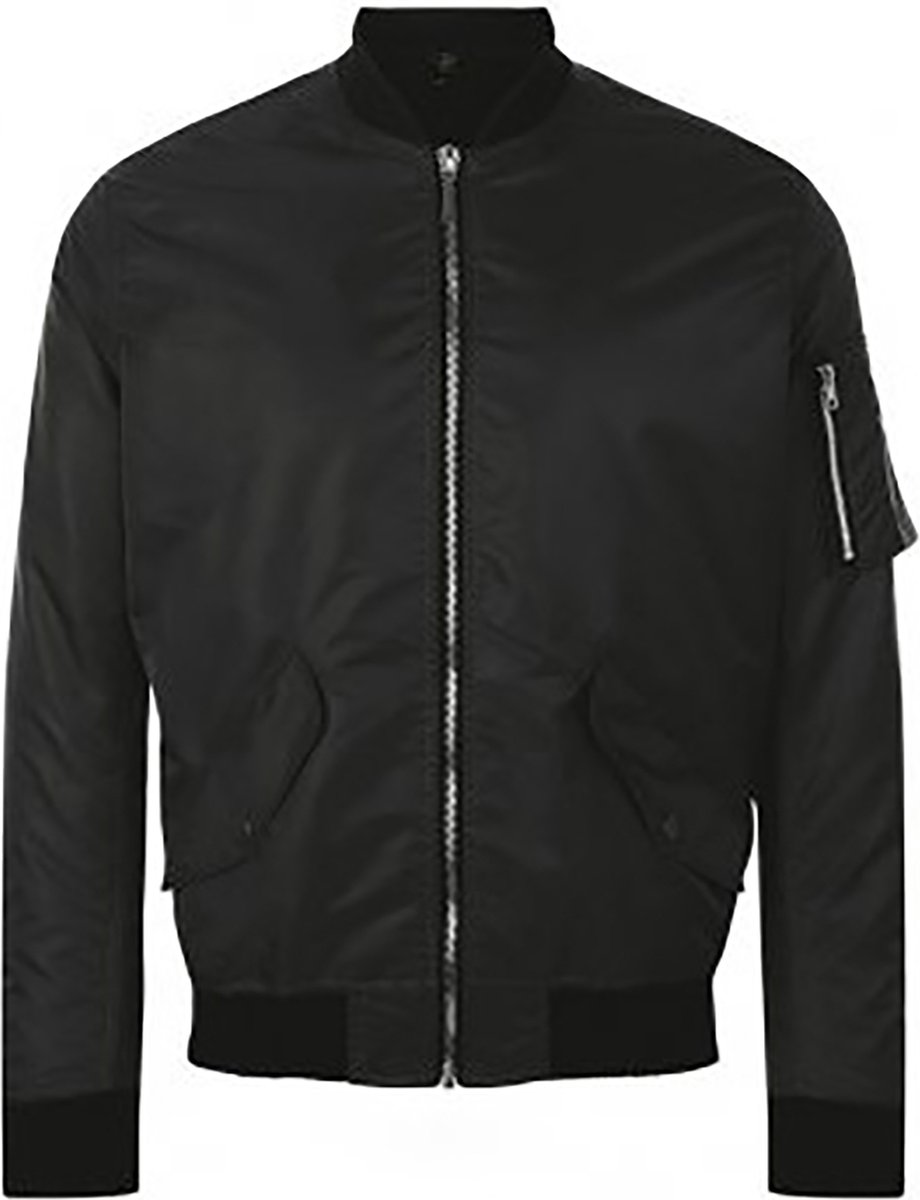 SOLS Unisex Rebel Fashion Bomber Jacket Zwart