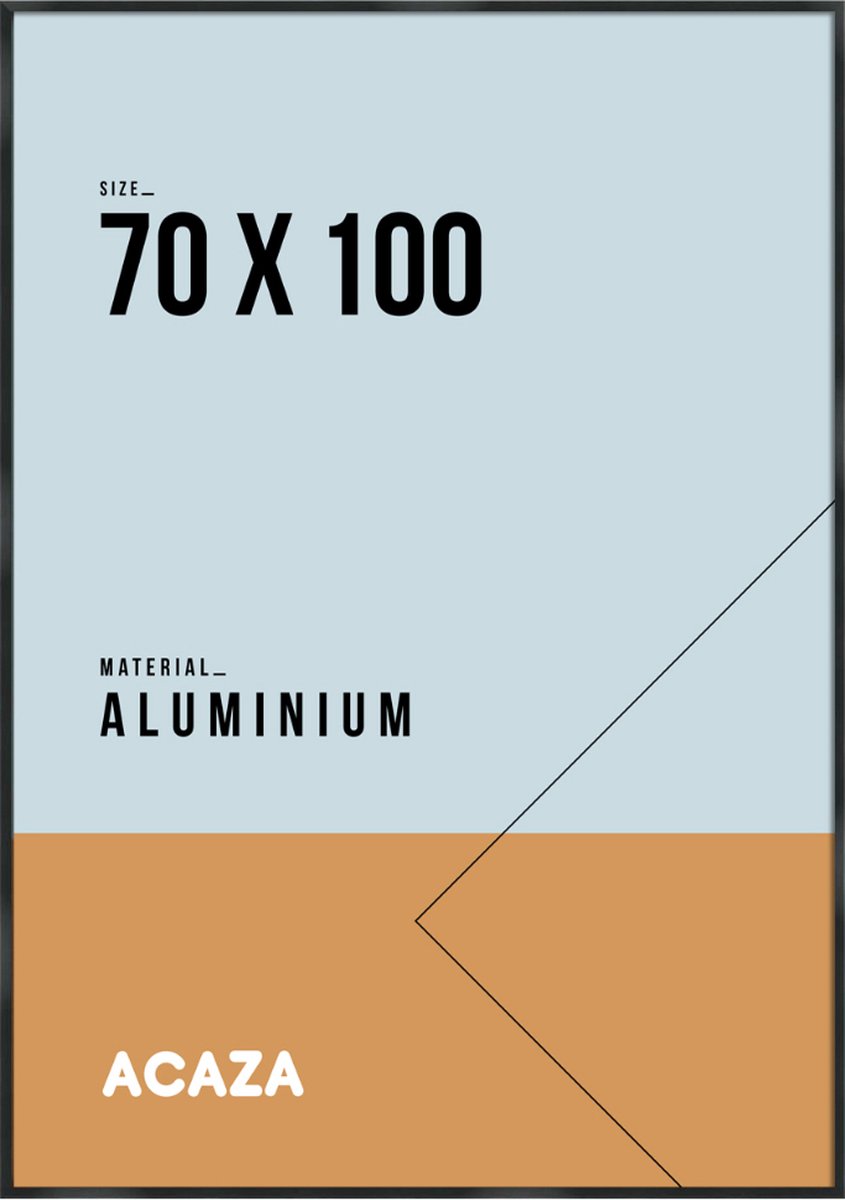 verzonden mager kousen Solid - Fotokader - Formaat 70x100 - Plexiglas/Aluminium - Zwart Aluminium  | bol.com