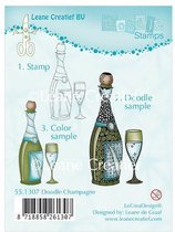 Doodle clear stamp Champagne