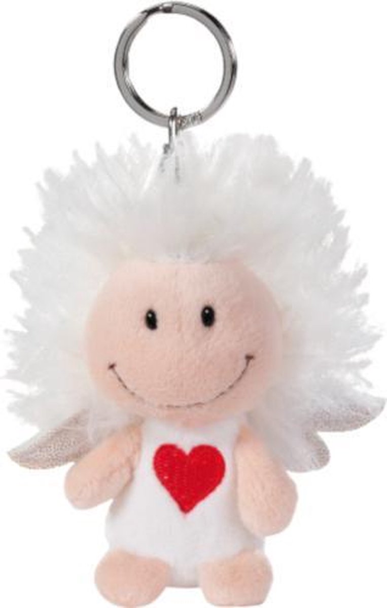 Nici Sleutelhanger Beschermengel Junior 7 Cm Pluche Beige/rood