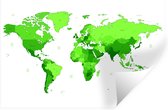 Stickers muraux - Wereldkaart - Trendy - Vert - 90x60 cm - Film adhésif