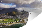 Tuinposters buiten Uitgestrekt uitzicht op Kaapstad en de Tafelberg - 90x60 cm - Tuindoek - Buitenposter