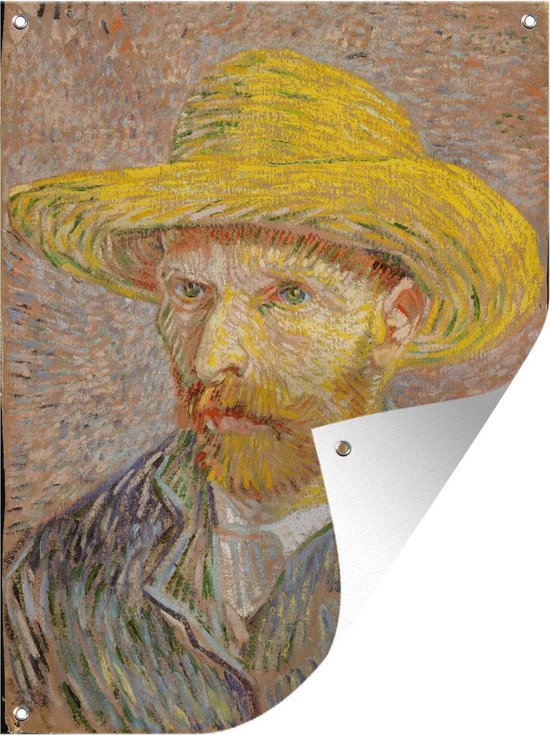 Autoportrait au chapeau de paille - Peinture de Vincent van Gogh Jardin  poster 30x40... | bol