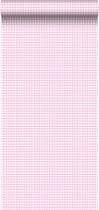 ESTAhome behang ruiten zacht roze - 115749 - 53 cm x 10,05 m