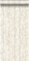 krijtverf vliesbehang sloophout beige - 128008 van ESTAhome