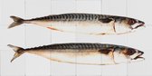 ESTAhome muursticker vissen grijs - 159030 - 97 x 48,5 cm