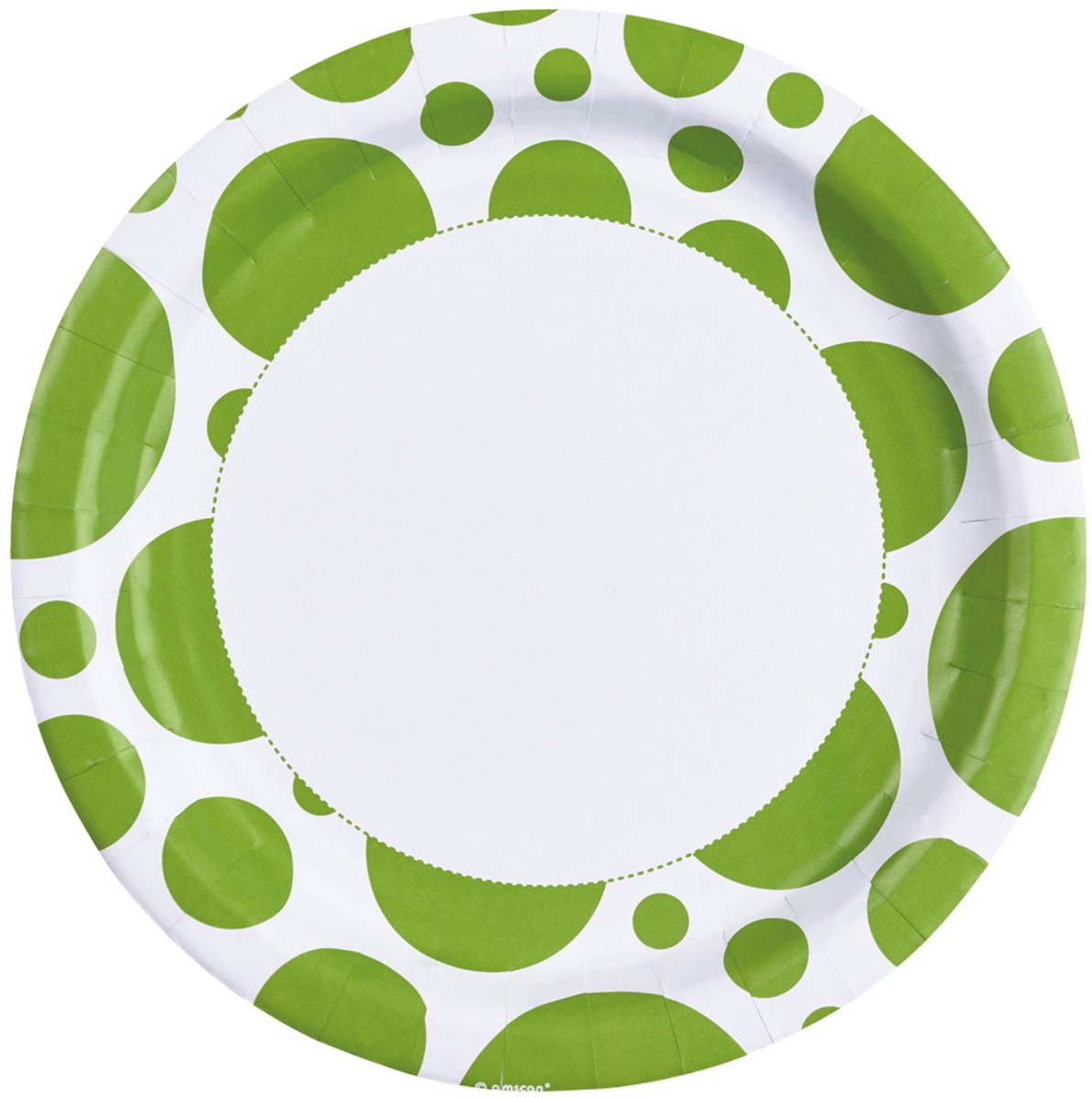 Amscan Feestborden Dots 22,8 Cm 8 Stuks Groen