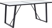 Medina Eettafel 140x70x75 cm gehard glas wit