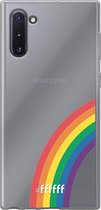 6F hoesje - geschikt voor Samsung Galaxy Note 10 -  Transparant TPU Case - #LGBT - Rainbow #ffffff