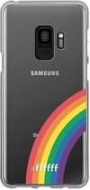 6F hoesje - geschikt voor Samsung Galaxy S9 -  Transparant TPU Case - #LGBT - Rainbow #ffffff