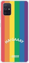 6F hoesje - geschikt voor Samsung Galaxy A71 -  Transparant TPU Case - #LGBT - Ha! Gaaay #ffffff