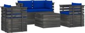 Medina 5-delige Loungeset met kussens pallet massief grenenhout