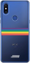 6F hoesje - geschikt voor Xiaomi Mi Mix 3 -  Transparant TPU Case - #LGBT - Horizontal #ffffff