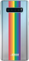 6F hoesje - geschikt voor Samsung Galaxy S10 Plus -  Transparant TPU Case - #LGBT - Vertical #ffffff