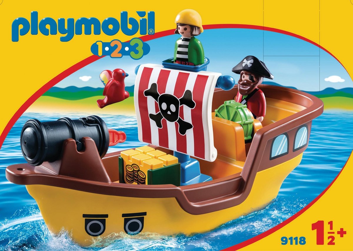PLAYMOBIL 1.2.3. Piratenschip   - 9118 — afbeelding 14