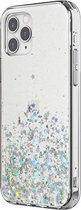 Stars Pattern Dropping Glue TPU schokbestendige beschermhoes voor iPhone 12 mini (wit)