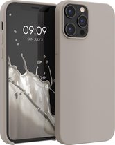 kwmobile telefoonhoesje voor Apple iPhone 12 Pro Max - Hoesje met siliconen coating - Smartphone case in taupe