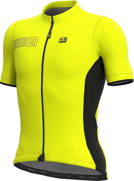 Chemise Manches Solid Bloc De Couleur Unie Jaune Fluo M