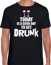 Zwart fun t-shirt good day to get drunk  - heren -  Drank / festival shirt / outfit / kleding 2XL