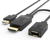 HDMI naar Displayport - ZINAPS HDMI naar mini display port adapter, HDMI-naar-poort adapter, display port naar HDMI adapter weer te geven