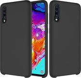 Mobigear Color Siliconen Backcover Hoesje - Geschikt voor Samsung Galaxy A70 - Zwart