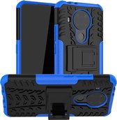 Rugged Kickstand Back Cover - Nokia 5.4 Hoesje - Blauw