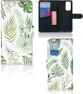 Wallet Book Case OnePlus 9 Pro Smartphone Hoesje Leaves