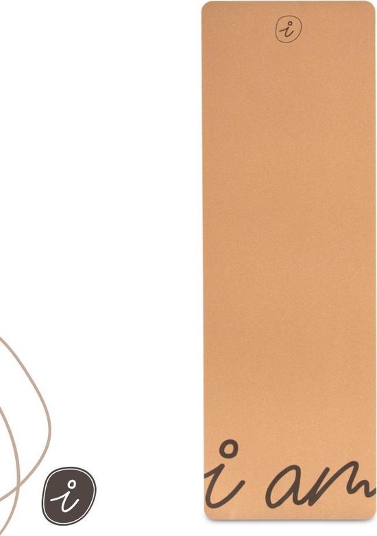 Yoga Mat - Yoga Mat Kurk - Fitness Mat - Yogamatten - Yoga Mat Anti Slip - Yoga Mat Extra Dik - I AM design