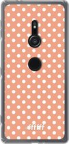 6F hoesje - geschikt voor Sony Xperia XZ2 -  Transparant TPU Case - Peachy Dots #ffffff