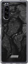 Sony Xperia 5 II Hoesje Transparant TPU Case - Dark Rock Formation #ffffff