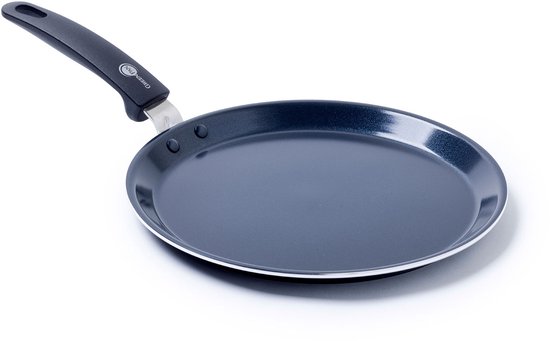 GreenPan Essentials Pannenkoekenpan 24cm - PFAS-vrije antikleeflaag - Pan inductie - Keramische pan - Ovenbestendig tot 180�C - Koudgrepen - Zwart