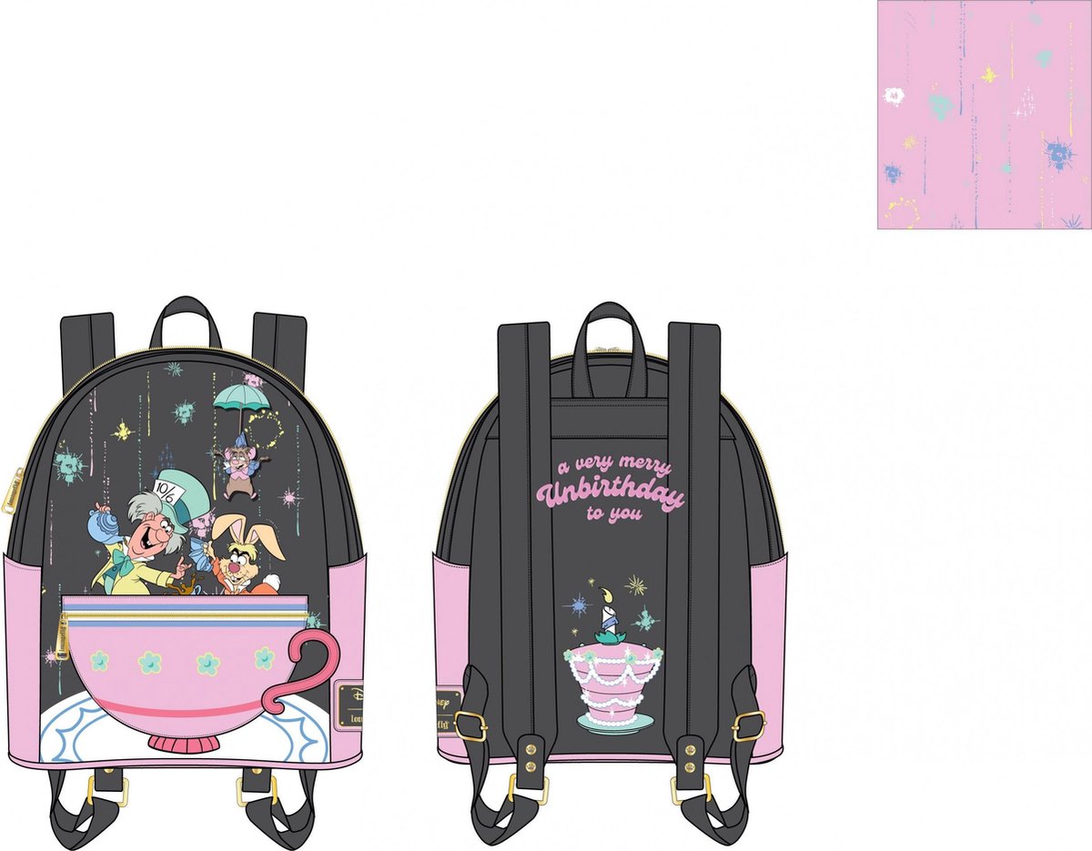 LF DISNEY ALICE IN WONDERLAND A VERY MERRY UNBIRTHDAY TO YOU MINI BACKPACK