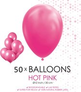 Ballonnen magenta roze 30cm | 50 stuks