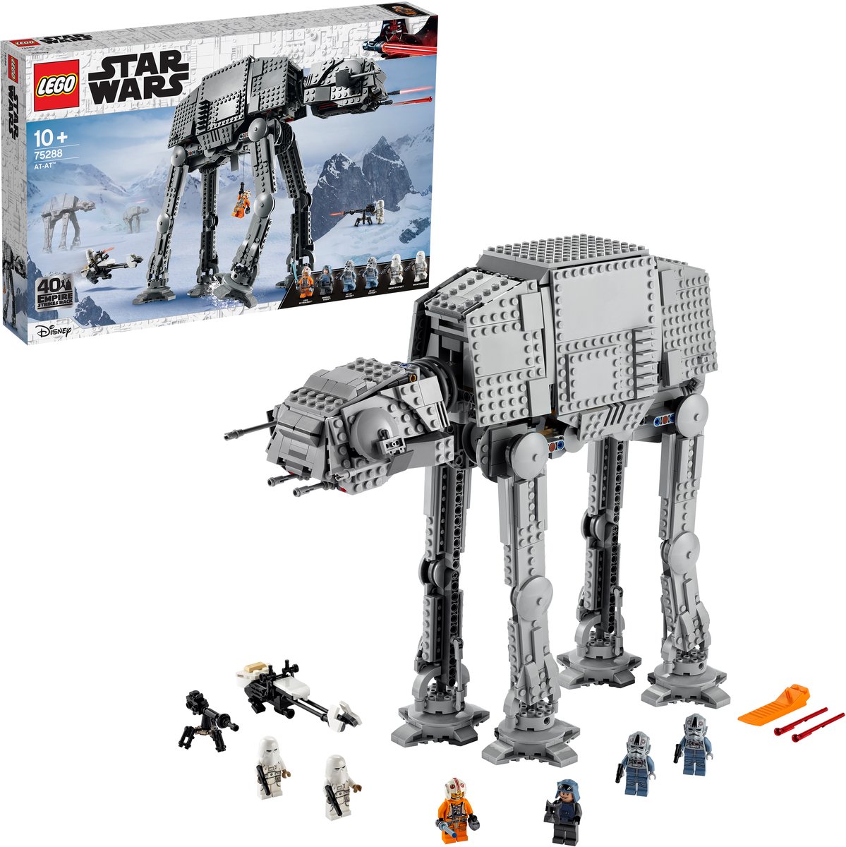 LEGO® Star Wars™ AT-AT™ 75288 bouwset, leuke speelset voor kinderen die spannende missies uit het Star Wars universum en scènes uit de klassieke Star Wars trilogie willen naspelen (1267 onderdelen) — afbeelding 10