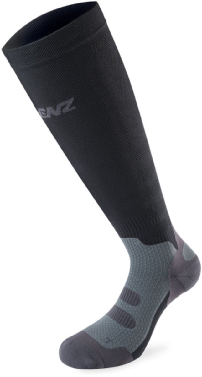 Lenz Sokken Compression 1.0 Polyamide/elastaan Zwart Mt S
