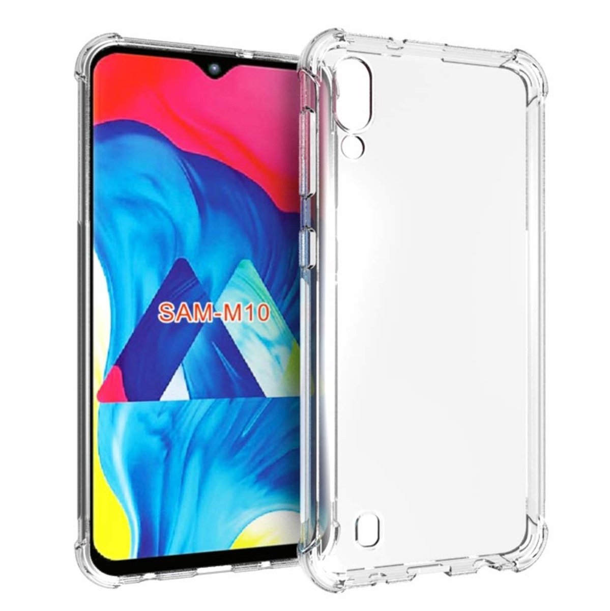 Samsung Galaxy A10 /M10 Transparant Anti Burst Shock Hoesje - van Bixb