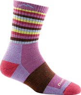 Darn Tough Stripes Micro Crew Cushion Wandelsokken Dames Plum