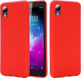 Voor ZTE A3 2020 Pure Color Vloeibare Siliconen Schokbestendig Volledige Dekking Case (Rood)