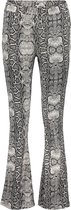 Geisha Broek Flared Crickle 11345 25 Black/off-white Snake Dames Maat - 48