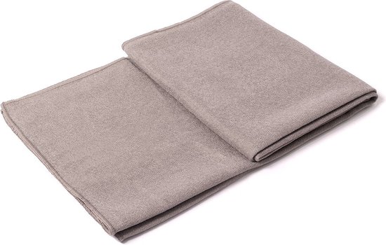 Yoga handdoek antislip grijs - Lotus — afbeelding 2