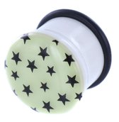 Glow in the Dark Sterren Plug - 14mm