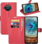 Book Case - Nokia X10 / X20 Hoesje - Rood