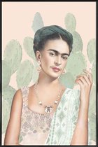 JUNIQE - Poster met kunststof lijst Couture Mexicaine -13x18 /Groen &