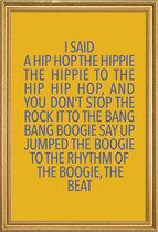 JUNIQE - Poster met houten lijst Delight - Yellow -40x60 /Geel & Paars