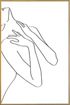 JUNIQE - Poster met kunststof lijst Beauty -13x18 /Wit & Zwart