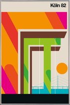 JUNIQE - Poster met kunststof lijst Vintage Keulen 82 -30x45 /Groen &