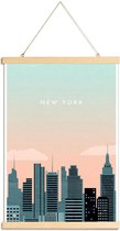 JUNIQE - Posterhanger New York - retro -40x60 /Grijs