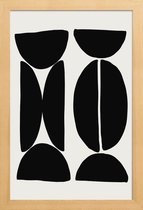 JUNIQE - Poster in houten lijst Coffee Bean -20x30 /Grijs & Ivoor