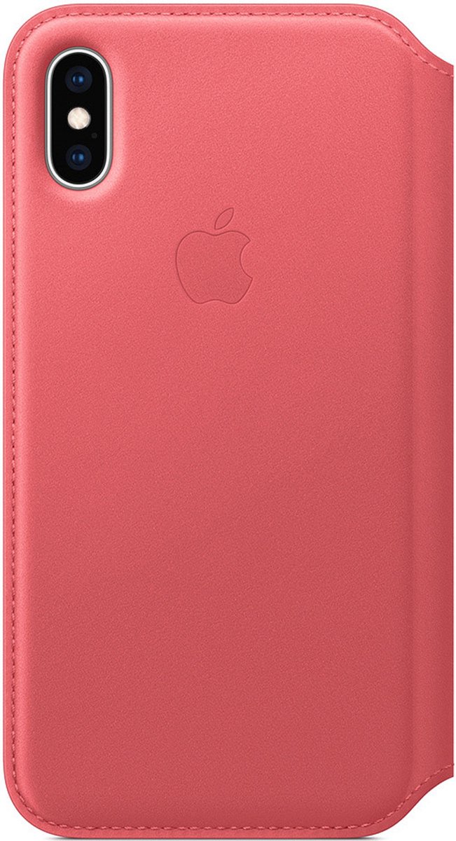 Apple - Leren Folio Hoesje - iPhone Xs - Roze