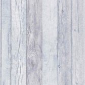 Dutch Wallcoverings - Vliesbehang hout blauwgrijs
